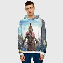 Толстовка-худи мужская Воинственная Кассандра, цвет: 3D-белый — фото 2