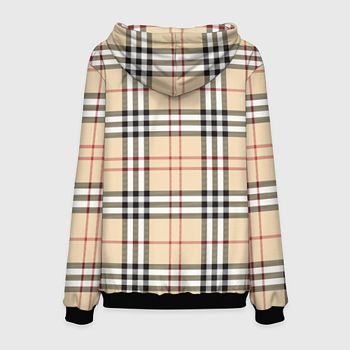 Мужская толстовка Клетчатый принт в стиле Burberry / 3D-Черный – фото 2