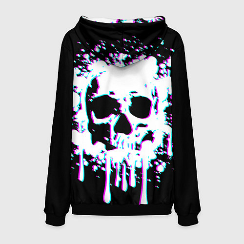 Мужская толстовка Мерцающий череп / 3D-Черный – фото 2