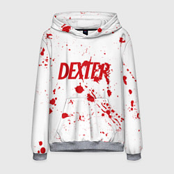 Толстовка-худи мужская Dexter logo Декстер брызги крови, цвет: 3D-меланж