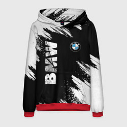 Толстовка-худи мужская BMW GRUNGE БМВ ГРАНЖ, цвет: 3D-красный