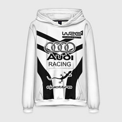 Толстовка-худи мужская Audi Quattro, цвет: 3D-белый