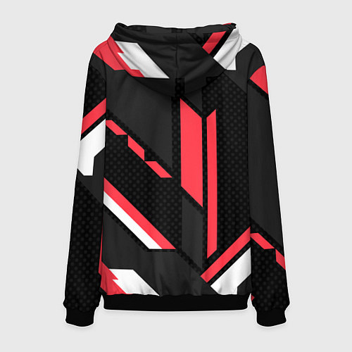 Мужская толстовка MERCEDES-BENZ AMG GEOMETRY STRIPES RED / 3D-Черный – фото 2