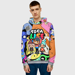 Толстовка-худи мужская Toca Life: Heroes, цвет: 3D-меланж — фото 2