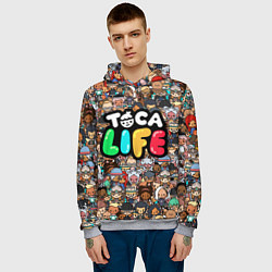 Толстовка-худи мужская Toca Life, цвет: 3D-меланж — фото 2