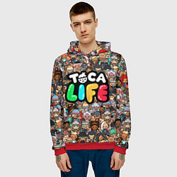 Толстовка-худи мужская Toca Life, цвет: 3D-красный — фото 2