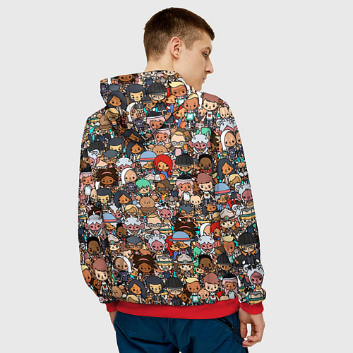 Мужская толстовка Toca Life / 3D-Красный – фото 4