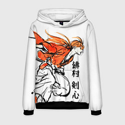 Толстовка-худи мужская Химура - Бродяга Кенсин, цвет: 3D-черный