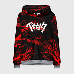 Толстовка-худи мужская Berserk: Ветки деревьев, цвет: 3D-меланж