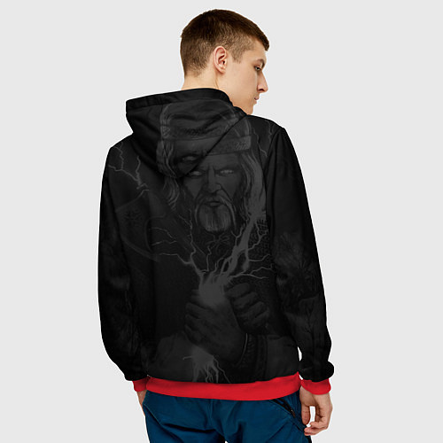 Мужская толстовка Перун Славянский бог / 3D-Красный – фото 4