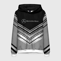 Толстовка-худи мужская Mercedes-Benz Текстура, цвет: 3D-белый