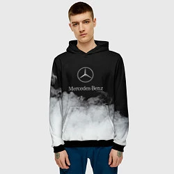 Толстовка-худи мужская Mercedes-Benz Облака, цвет: 3D-черный — фото 2