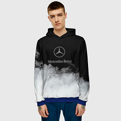 Толстовка-худи мужская Mercedes-Benz Облака, цвет: 3D-синий — фото 2