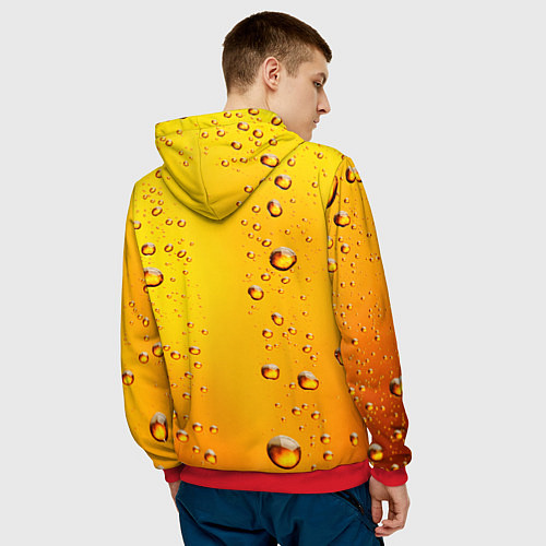 Мужская толстовка Пивозавр 3d hd / 3D-Красный – фото 4