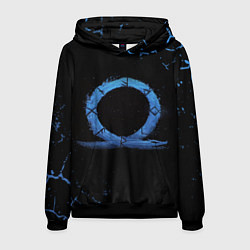 Толстовка-худи мужская GOD OF WAR LOGO ЭМБЛЕМА РАГНАРЁК, цвет: 3D-черный