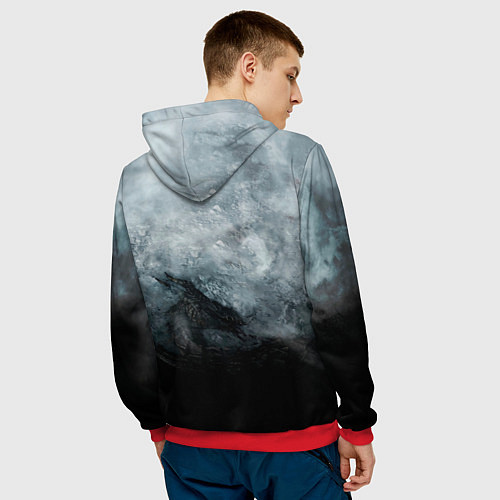 Мужская толстовка Победа над драконом / 3D-Красный – фото 4