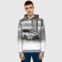 Толстовка-худи мужская BMW Motorsport Mission 8, цвет: 3D-меланж — фото 2