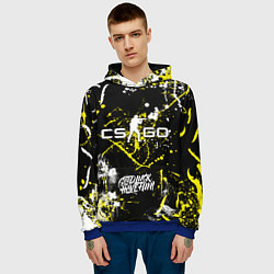 Толстовка-худи мужская CS:GO Брызги красок, цвет: 3D-синий — фото 2