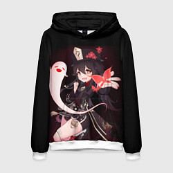 Толстовка-худи мужская HU TAO ХУ ТАО, цвет: 3D-белый