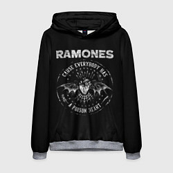 Толстовка-худи мужская Сердце Рамонс, цвет: 3D-меланж