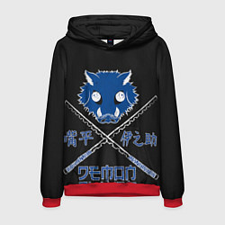 Толстовка-худи мужская Клинок, рассекающий демонов Иноске, цвет: 3D-красный