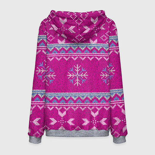 Мужская толстовка Свитер со снежинками / 3D-Меланж – фото 2