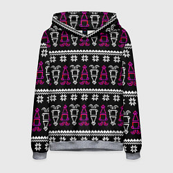Толстовка-худи мужская Праздник кальмара, цвет: 3D-меланж