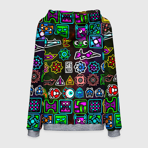 Мужская толстовка Geometry Dash: Heroes / 3D-Меланж – фото 2