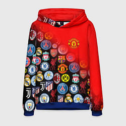 Толстовка-худи мужская МАНЧЕСТЕР ЮНАЙТЕД FCMU, цвет: 3D-синий