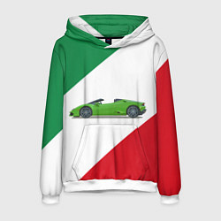 Толстовка-худи мужская Lamborghini Италия, цвет: 3D-белый