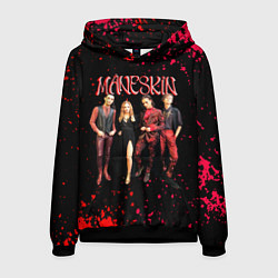 Толстовка-худи мужская Maneskin Лунный свет, рок - группа, цвет: 3D-черный