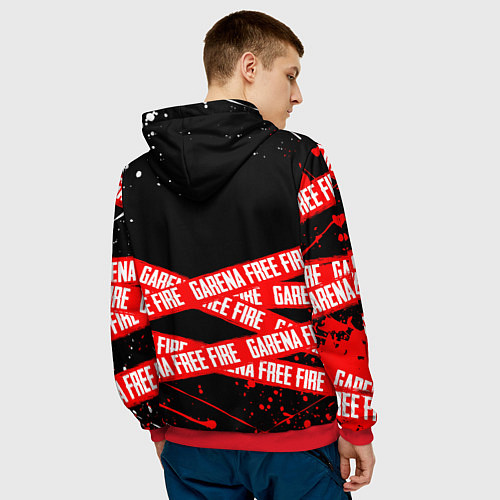 Мужская толстовка GARENA FREE FIRE RED OFF LINE STYLE / 3D-Красный – фото 4