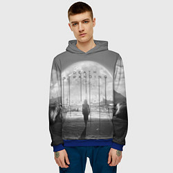 Толстовка-худи мужская DEATH STRANDING PRESIDENT USA, цвет: 3D-синий — фото 2