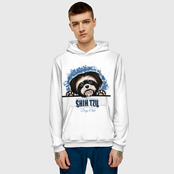 Толстовка-худи мужская Ши-Тцу Shih-Tzu, цвет: 3D-белый — фото 2