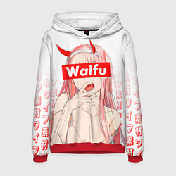 Толстовка-худи мужская Waifu -02 Darling in the Franxx, цвет: 3D-красный