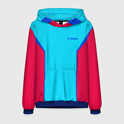 Толстовка-худи мужская Ретро стиль FIRM, цвет: 3D-синий