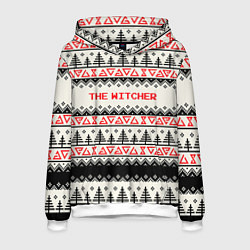 Толстовка-худи мужская Свитер The Witcher, цвет: 3D-белый