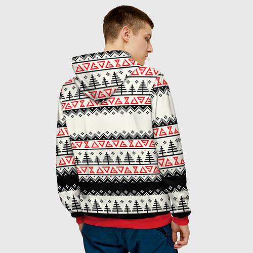 Мужская толстовка Свитер The Witcher / 3D-Красный – фото 4