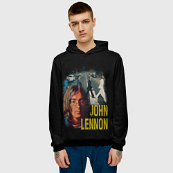Толстовка-худи мужская The Beatles John Lennon, цвет: 3D-черный — фото 2