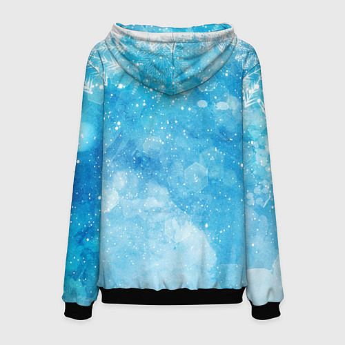 Мужская толстовка GENSHIN IMPACT НОВОГОДНИЙ, ЛЮМИН / 3D-Черный – фото 2