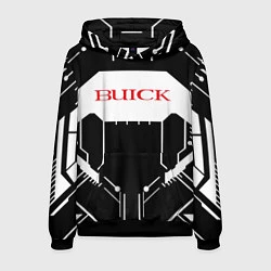Толстовка-худи мужская Buick Лого Эмблема спина, цвет: 3D-черный