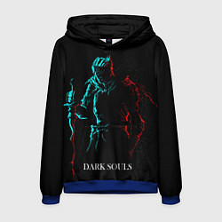 Толстовка-худи мужская Dark Souls NEON Силуэт, цвет: 3D-синий