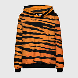 Толстовка-худи мужская Шкура тигра вектор, цвет: 3D-черный