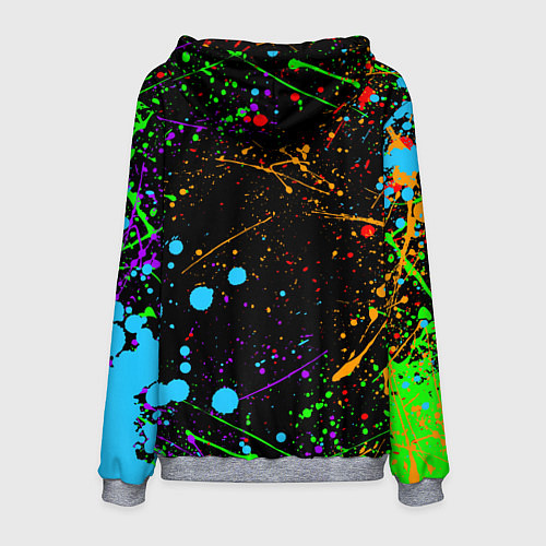 Мужская толстовка Geometry Dash: Splashes of Paint / 3D-Меланж – фото 2