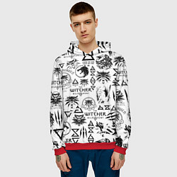 Толстовка-худи мужская THE WITCHER LOGOBOMBING ЧЁРНО БЕЛЫЙ ВЕДЬМАК ПАТТЕР, цвет: 3D-красный — фото 2