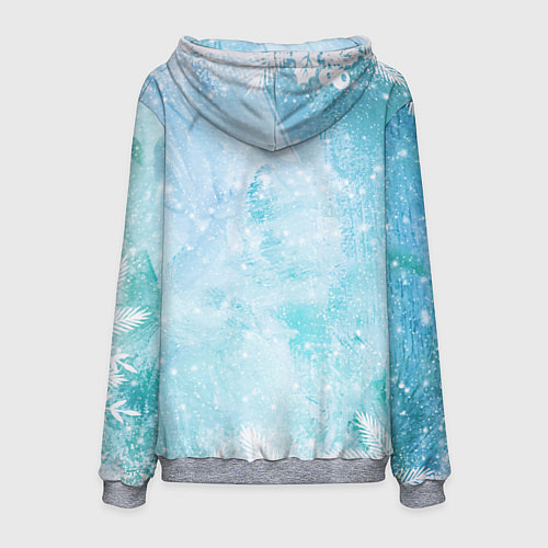 Мужская толстовка Санта и олени / 3D-Меланж – фото 2