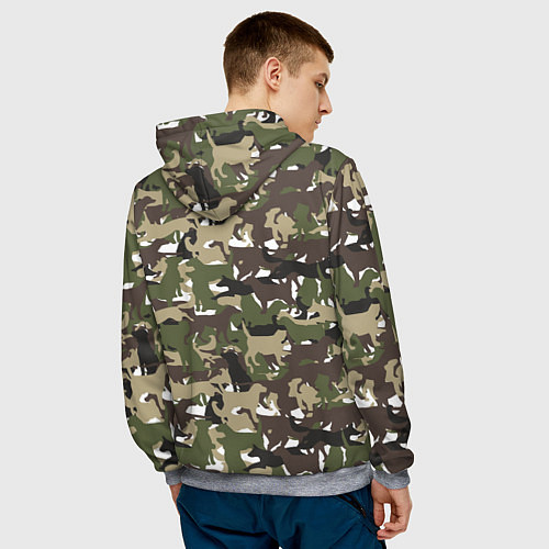 Мужская толстовка Камуфляж из Собак Camouflage / 3D-Меланж – фото 4