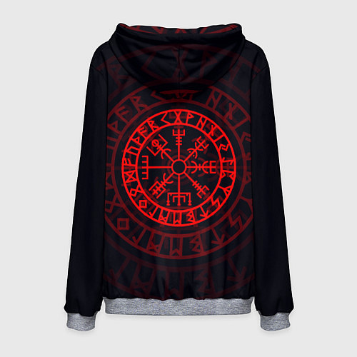 Мужская толстовка Красный Вегвизир / 3D-Меланж – фото 2
