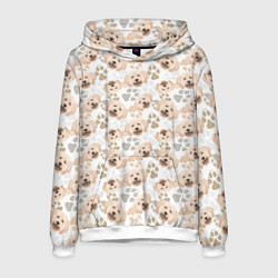 Толстовка-худи мужская Собака Пудель - Poodle, цвет: 3D-белый
