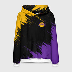 Толстовка-худи мужская LAKERS БРЫЗГИ КРАСОК, цвет: 3D-белый